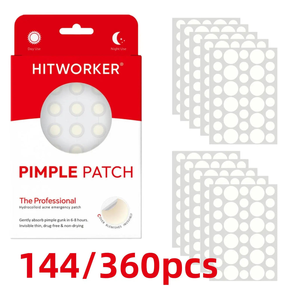144/360PCS Day & Night Acne Patches for Face, Covers Zits & Blemishes, Safe & Gentle, Lightweight & Comfortable