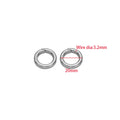 2Pcs/Lot Round Spring Clasps Stainless Steel Gold Plated Keyrings Buckles Connectors for DIY Jewelry Bag Hooks Making Components