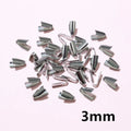 100pcs Stainless Steel 2-7mm Flat Cords Crimp End Beads Caps Clip Tip Fold for DIY Snake Chain Necklace Jewelry Making Findings
